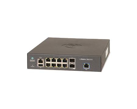 EX2010 - 8x 1GE RJ45, PoE 100W 802.3at, uplink 2x 1G SFP, Zarządzalny, Warstwa L3, Chłodzenia pasywne, USB, Cambium EX2000 Switch