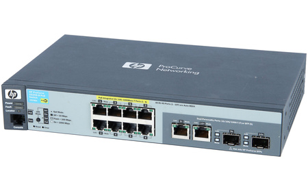 J9565A - 8x 10/100 RJ45, PoE 67W 802.3af, uplink 2x 1G SFP/RJ45 Combo, Aruba 2615, HPE Switch