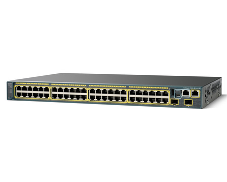 WS-C2960S-48LPD-L - 48x 1G RJ45, PoE+ 370W 802.3at, uplink 2x 10G SFP+, opr. LAN Base, Warstwa L2, 1U, Stack, Cisco Catalyst 2960-S Switch