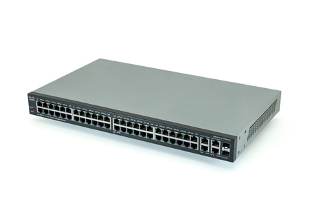SRW2048-K9-EU - 48x 1GE RJ45, uplink 2x1GE RJ45, 2x 1GE combo mini-GBIC, VLAN, 802.1x- uwierzytelnianie RADIUS, L3 - Cisco SG300-52 SMB Switch