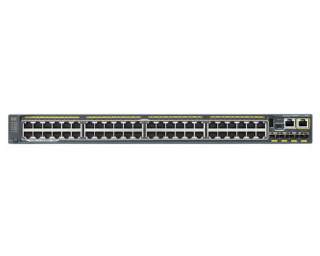 WS-C2960S-F48FPS-L - 48x FE 10/100 RJ45, PoE+ 740W 802.3at, uplink 4x 1G SFP, opr. LAN Base, Warstwa L2, 1U, Stack, Cisco Catalyst 2960-SF Switch