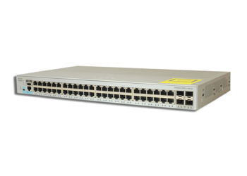WS-C2960L-48TS-LL - 48x 1GE RJ45, uplink 4x 1G SFP, LAN Lite, L2, 1U, Fanless, Chłodzenie pasywne, Cisco Catalyst 2960-L Switch