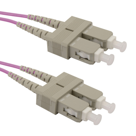 SCSC-MM-OM4-1M - Wielomodowy dupleksowy patchcord światłowodowy SC-SC o długości 1m OM4 50/125 µm