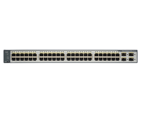 WS-C3750V2-48TS-E - 48 10/100 + 4 SFP, IP Services, Cisco Catalyst 3750V2 Switch