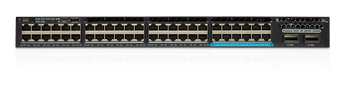 WS-C3650-12X48UZ-E - 48 (36 10/100/1000 and 12 100Mbps/1/2.5/5/10 Gbps) Ethernet and 2x40G Uplink ports, with 1100WAC power supply, 1 RU, IP Services feature set, Cisco Catalyst 3650 Optional Stacking Switch