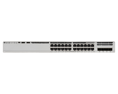 C9200L-24P-4G-E - 24x 1GE RJ45 PoE+ 370W 802.3at, uplink 4x 1G SFP, Network Essentials, L3, MACsec AES-128, Cisco Catalyst 9200L Switch