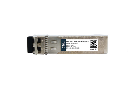 SFP-C-25G-020-1270-R - Moduł CML CWDM 1270nm SFP28 [25G] LC 20km [-40°C~85°C] DDM SFP-25G-CWDM-20KM-1270-RGD