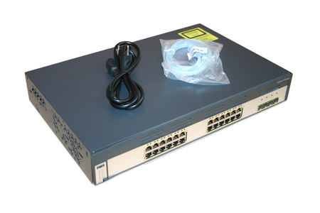 WS-C3750G-24TS-E - 24x 1GE RJ45, uplink 4x 1GE SFP, opr. IP Services, Warstwa L3, Stack, Wysokość 1.5U, Cisco Catalyst 3750G Switch