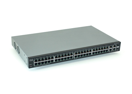 SRW2048-K9-EU - 48x 1GE RJ45, uplink 2x1GE RJ45, 2x 1GE combo mini-GBIC, VLAN, 802.1x- uwierzytelnianie RADIUS, L3 - Cisco SG300-52 SMB Switch