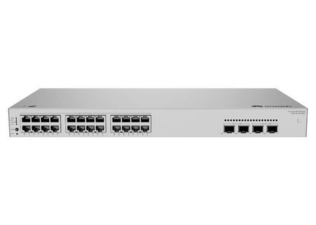 S220S-24P4JX - 24x 1GE RJ45, PoE+ 400W, uplink 2x 10 GE SFP+, 2x 2.5GE SFP, zasilacz AC, niezarządzalny, Huawei eKitEngine S220S Switch