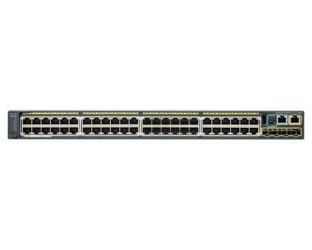WS-C2960S-48LPS-L - 48x 1G RJ45, uplink 4x 1G SFP, ПО LAN Base, PoE+ 370W 802.3at, Покоління L2, Cisco Catalyst 2960-S Комутатор