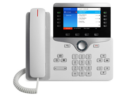 CP-8851-W-K9 - Kolorowy wyświetlacz, 1x 1GE Switch, 1x USB, Bluetooth, Kolor biały, Cisco 8851 IP Telefon