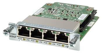 EHWIC-4ESG-P - Cisco 4 port 10/100/1000 Ethernet switch interface card w/PoE
