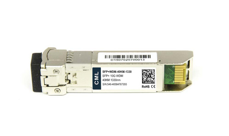 SFP+WDM-40KM-1330 - Moduł 10G WDM SFP+, SMF, 1330nm, LC Simplex, 40km, DDM, Kompatybilny z Cisco, CML Transceiver