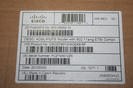 Роутер Cisco ADSL/POTS Роутер з 802.11a+g ETSI Compliant та Security