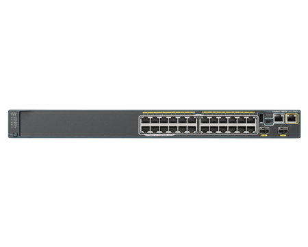 WS-C2960S-F24PS-L - 24x FE 10/100 RJ45, PoE+ 370W 802.3at, uplink 2x 1G SFP, LAN Base, Warstwa L2, 1U, Stack, Cisco Catalyst 2960-SF Switch