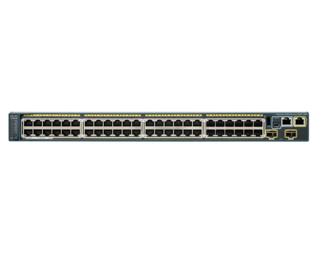 WS-C2960S-48FPD-L - 48x 1GE RJ45, PoE+ 740W 802.3at, uplink 2x 10G SFP+, opr. LAN Base, Warstwa L2, 1U, Stack, Cisco Catalyst 2960-S Switch