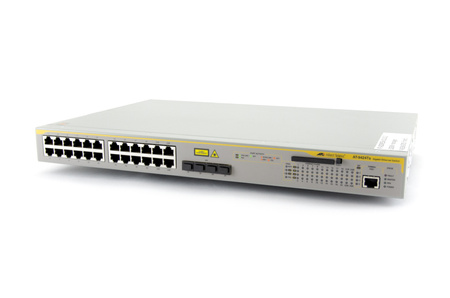 AT-9424TS - Layer 3 stackable switch with 20 x 10/100/1000T ports, 4x 10/100/1000T / SFP combo ports and AT-StackXG module bay, Allied Telesis Switch