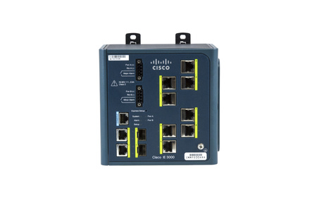 IE-3000-8TC - 8x FE 10/100 RJ45, 2x FE 10/100 RJ45/SFP Combo, -40°C - 75°C, Cisco 3000 Switch