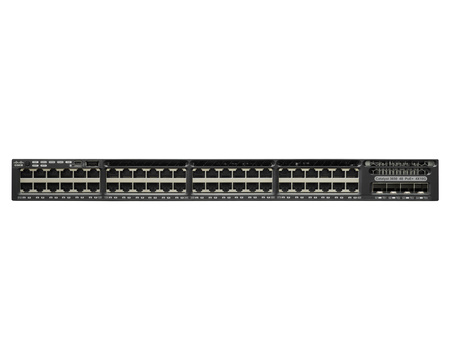 WS-C3650-48FQ-S - 48x 1GE RJ45, PoE+ 802.3at 775W, uplink 4x 10G SFP+, 1RU, L3, IP Base, Cisco Catalyst 3650 Switch