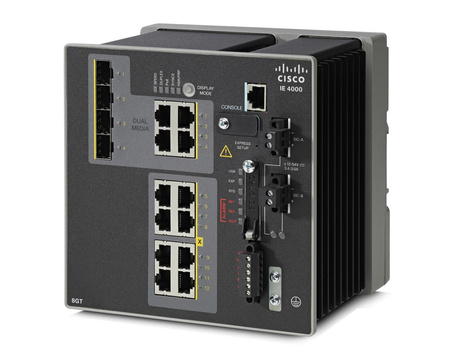 IE4000-8GT4G-E - with 8 GE Copper, 4 GE combo uplink ports Cisco IE4000 Switch