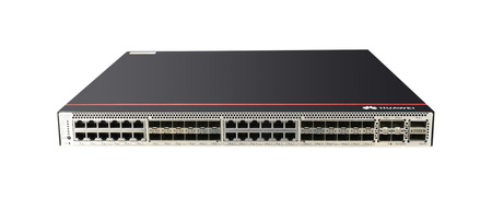 Комутатор Huawei S5732-H48XUM2CC 24x 100M/1G/2.5G/5G 24x 10GE SFP+ порти, 4x 25GE SFP28 + 2x 40GE порти або 2x 100GE QSFP28 порти, 1x expansion слот, PoE++, without power модуль