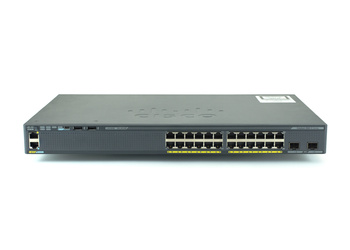 WS-C2960X-24TD-L - 24x 1GE RJ45, uplink 2x 10G SFP+, LAN Base, L2, Stack, Cisco Catalyst 2960-X Switch