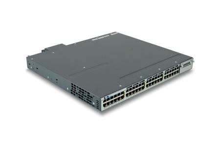 WS-C3750X-48PF-S - 48x 1GE RJ45, PoE+ 800W 802.3at, IP Base, L3, Stack, Cisco Catalyst 3750-X Switch