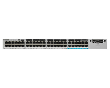 WS-C3850-12X48U-S - 36x 10M/100M/1G RJ45, 12x 100M/1G/2.5G/5G/10G RJ45, 802.3at UPOE 60W, Zasilacz 1100W, IP Base, MACsec-256, Stack, L3, Cisco Catalyst 3850 Switch