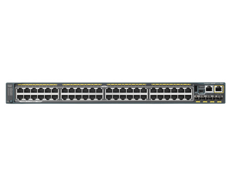 WS-C2960S-F48FPS-L - 48x FE 10/100 RJ45, PoE+ 740W 802.3at, uplink 4x 1G SFP, opr. LAN Base, Warstwa L2, 1U, Stack, Cisco Catalyst 2960-SF Switch