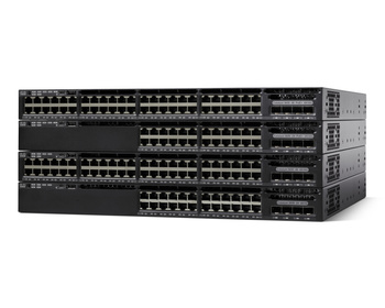 WS-C3650-24PS-L - 24x 1GE RJ45, PoE+ 390W 802.3at, uplink 4x 1G SFP, LAN Base, L2, Cisco Catalyst 3650 Switch