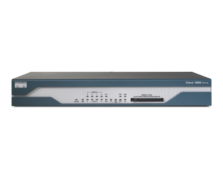 Router Cisco z 1 portem WAN RJ45, 1 portem ISDN, 1 portem G.SHDSL oraz 8 portowym switchem