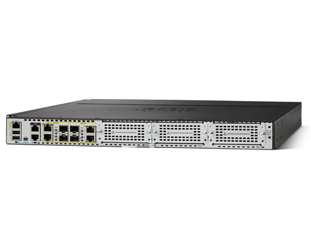 ISR4431-SEC/K9 - 4x 1GE RJ45/SFP Combo, 3x NIM, 8G FLASH, 4G DRAM, Security, 500Mbps, Cisco ISR 4000 Router