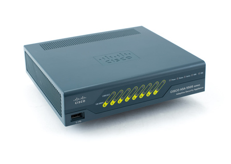 ASA5505-SEC-BUN-K9 - 8x RJ45 FE, Przepustowość 75 Mbps, 25x IPsec VPN, 20x VLAN, opr. SEC Plus, Cisco ASA 5505 Firewall