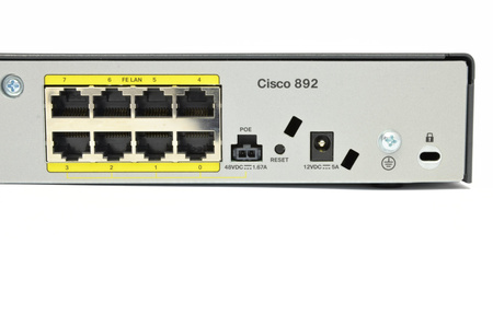 CISCO892-K9 - 1x FE RJ45, 1x GE RJ45, 8x FE RJ45, opr. Security, Cisco Router