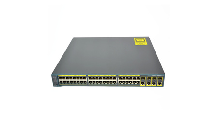 WS-C2960G-48TC-L - 44x 1GE RJ45, uplink 4x 1G Combo RJ45/SFP, ПО LAN Base, Cisco Catalyst 2960G Комутатор