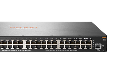 JL357A - 48x 1GE RJ45, PoE+ 370W 802.3at, uplink 4x 10G SFP+, HPE Aruba 2540 Switch