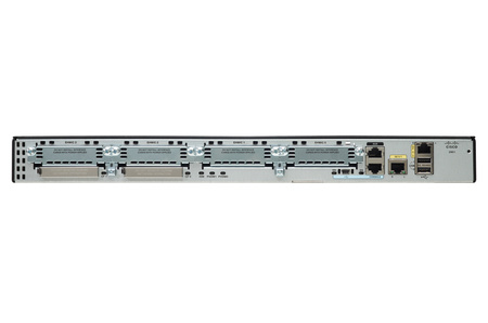 C2901-CME-SRST/K9 - 2x 1G RJ45, 4 EHWIC, 2 DSP, 256MB CF, 512MB DRAM, Voice UC license, PVDM3-16, max 35 telefonów, Cisco ISR G2 Router