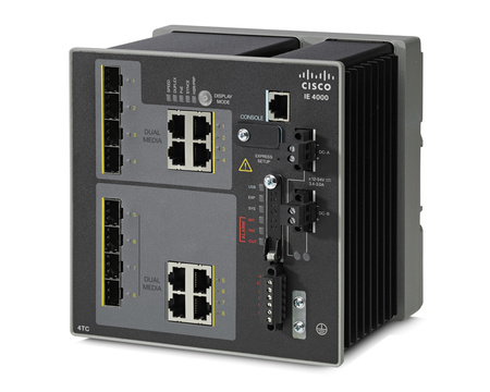 IE-4000-4TC4G-E - w/ 4FE мідний combo порти та 4 GE combo uplink порти Cisco IE4000 Комутатор