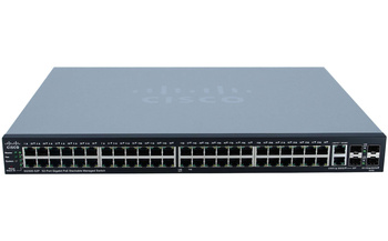 SG500-52P-K9-G5 - 48x 1G RJ45, PoE+ 375W, 2x 1G (RJ45/SFP), 2x 1G/5G SFP, Cisco serii SG500 Switch