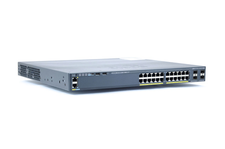 WS-C2960X-24PS-L - 24x 1GE RJ45, PoE+ 370W 802.3at, uplink 4x 1G SFP, LAN Base, L2, Stack, Cisco Catalyst 2960-X Switch