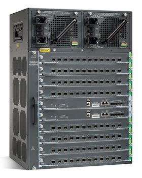 WS-C4510R+E - 10 slotów chassis for 48Gbps/slot fan no ps, Cisco Catalyst 4500E Switch