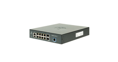 EX2010 - 8x 1GE RJ45, PoE 100W 802.3at, uplink 2x 1G SFP, Zarządzalny, Warstwa L3, Chłodzenia pasywne, USB, Cambium EX2000 Switch