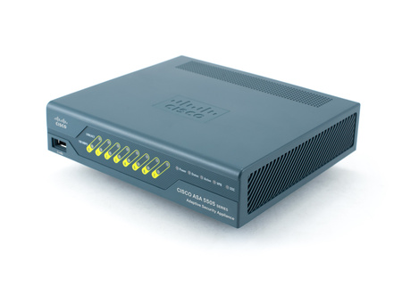 ASA5505-SEC-BUN-K9 - 8x RJ45 FE, Przepustowość 75 Mbps, 25x IPsec VPN, 20x VLAN, opr. SEC Plus, Cisco ASA 5505 Firewall