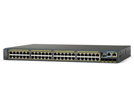 WS-C2960S-F48TS-L - 48x FE 10/100 RJ45, uplink 4x 1G SFP, LAN Base, L2, Stack, Cisco Catalyst 2960-SF Switch