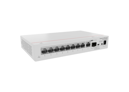 S110-8P2ST - 8x 1GE RJ45, 124W PoE+ 802.3at, uplink 1x 1G Combo RJ45/SFP, zasilacz AC, niezarządzalny, Huawei eKitEngine S110 Switch