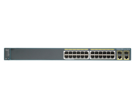 WS-C2960-24PC-S - 24x FE 10/100 RJ45, PoE 370W 802.3af, uplink 2x 1G Combo RJ45/SFP, opr. LAN Lite, Warstwa L2, 1U, Cisco Catalyst 2960 Switch