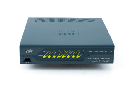 ASA5505-SEC-BUN-K9 - 8x RJ45 FE, Przepustowość 75 Mbps, 25x IPsec VPN, 20x VLAN, opr. SEC Plus, Cisco ASA 5505 Firewall