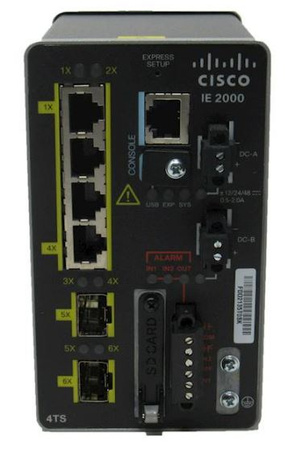 Комутатор Cisco IE2000 з 4 FE мідний порти та 2 FE SFP порти, Lan Base