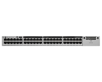 WS-C3850-48F-E - 48x 1GE RJ45, PoE+ 800W 802.3at, IP Services, Stack, MACsec-128, L3, Cisco Catalyst 3850 Switch